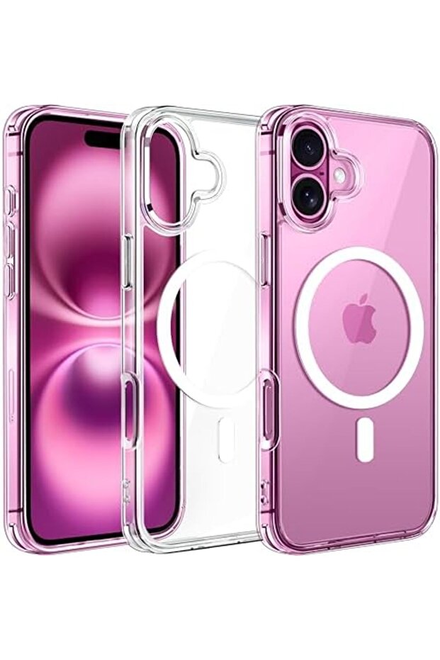 جراب مغناطيسي غير لامع لهاتف iPhone 16 Plus | شفاف - 2