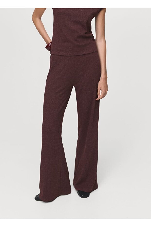 Knitwear Pants with Elastic Waistband