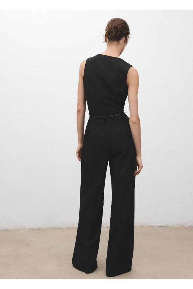 Kemerli çizgili tulum - 4