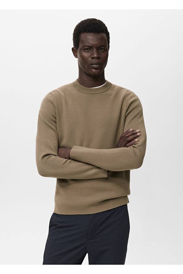 Regular kesim orta kalınlıkta triko kazak - 1