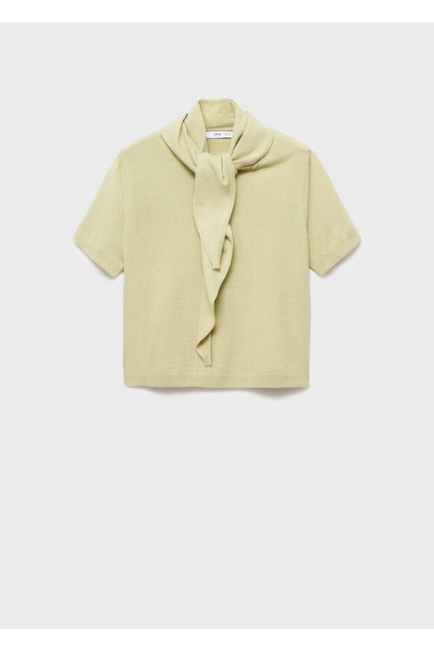 Kısa kollu fularlı kazak - 3