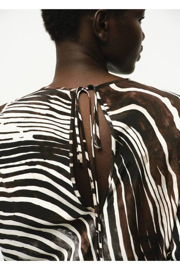 Zebra desenli bluz - 5