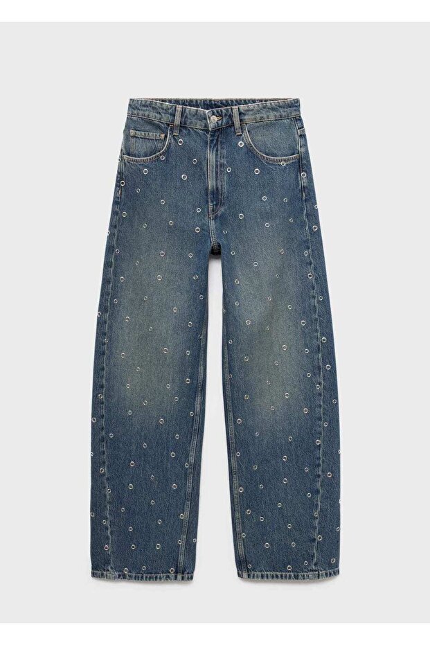 Delikli balon jean - 3