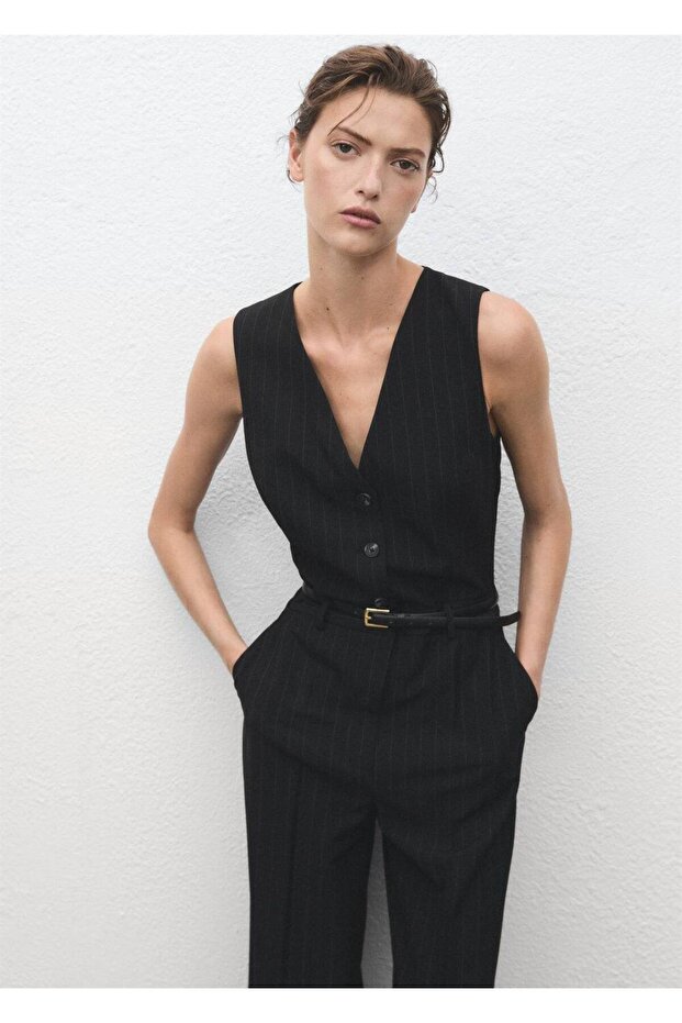 Kemerli çizgili tulum - 1