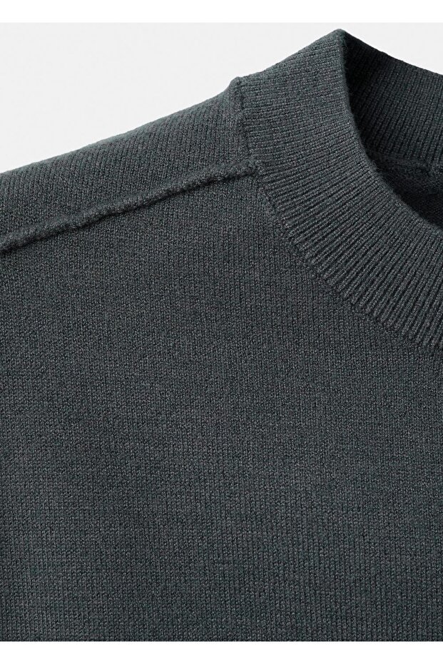 Dikiş detaylı triko yelek - 8