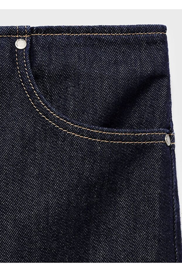 Midi boy denim etek - 7