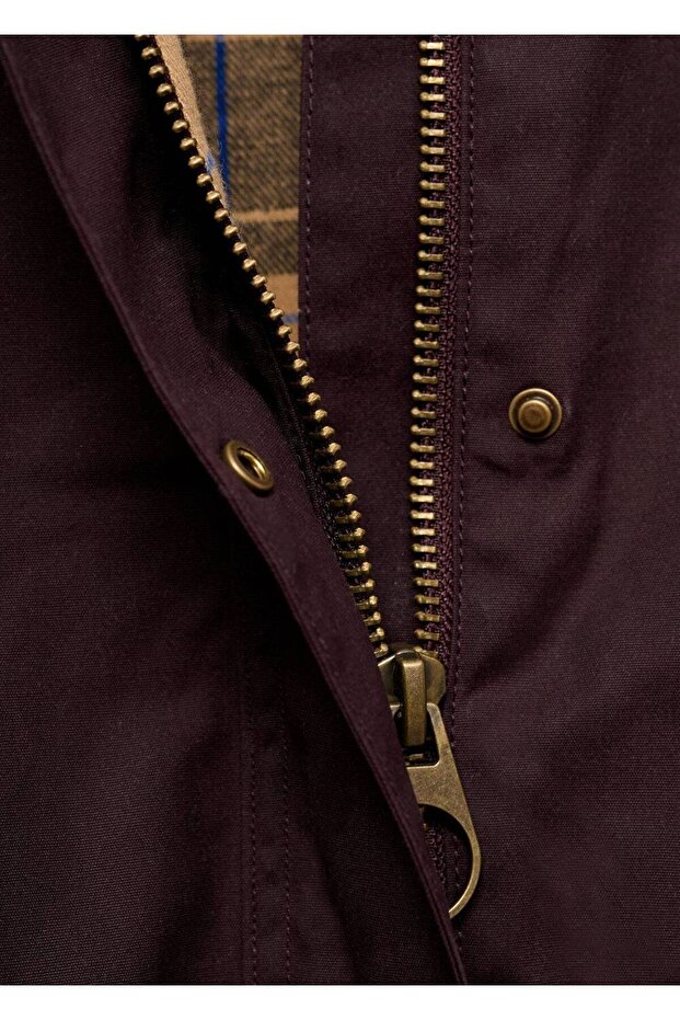 Kadife yaka pamuklu parka - 6