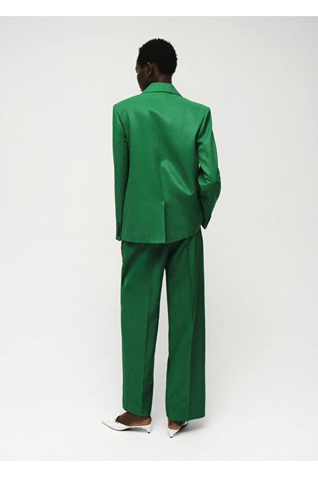 Keten karışımlı blazer ceket - 4