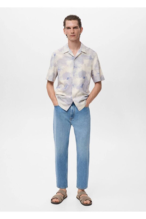 Bowling yaka desenli gömlek - 2