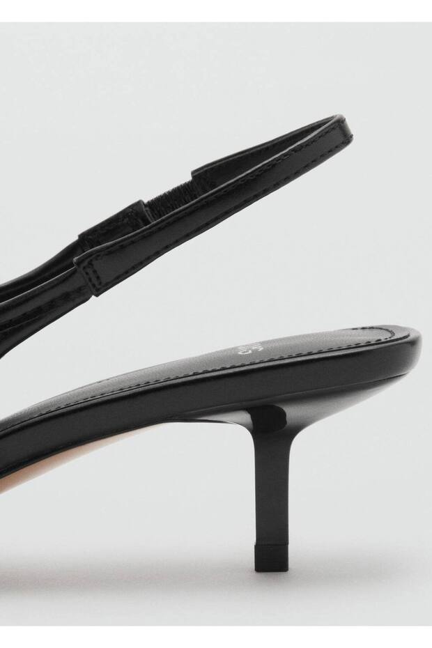 Topuklu tokalı file ayakkabı - 4