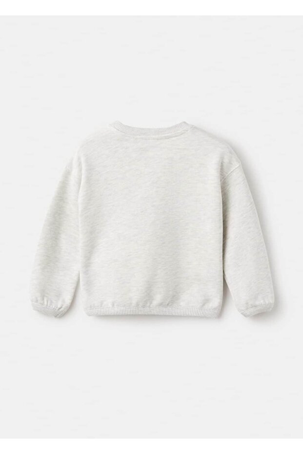 Çiçek işlemeli sweatshirt - 4