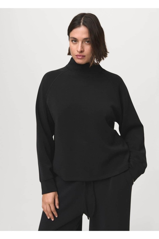 Yüksek yaka sweatshirt - 8