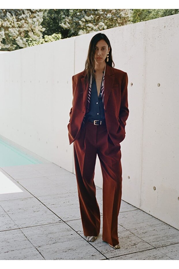 Modal düz kesim pantolon - 5