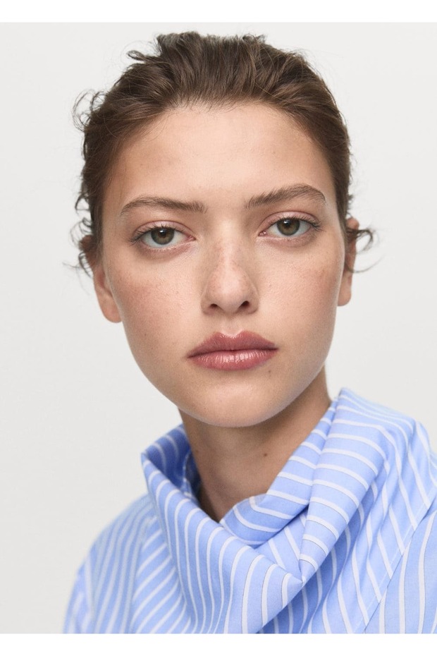 Mendilli çizgili bluz - 8