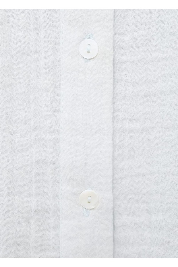 Volanlı kırışık bluz - 4