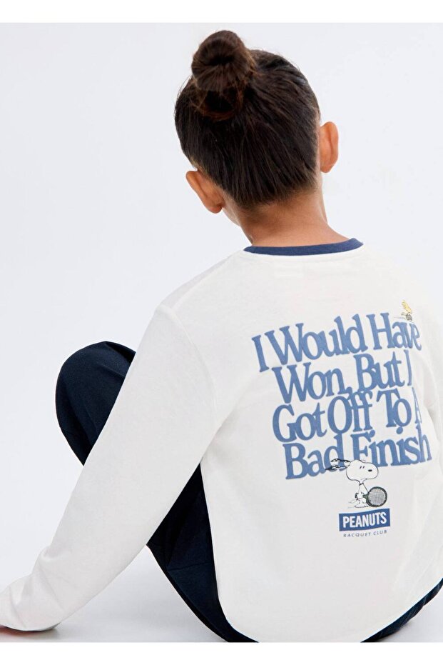 Snoopy baskılı tişört - 4