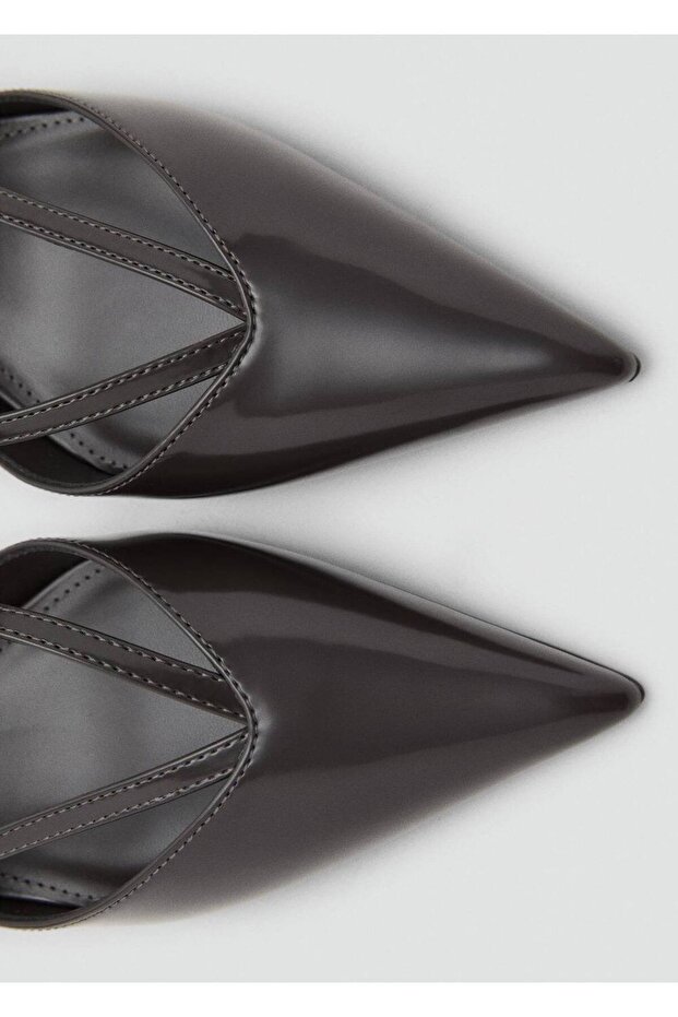 Bantlı kitten topuklu ayakkabı - 4