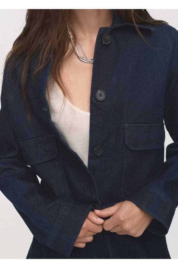 Cepli denim ceket - 6