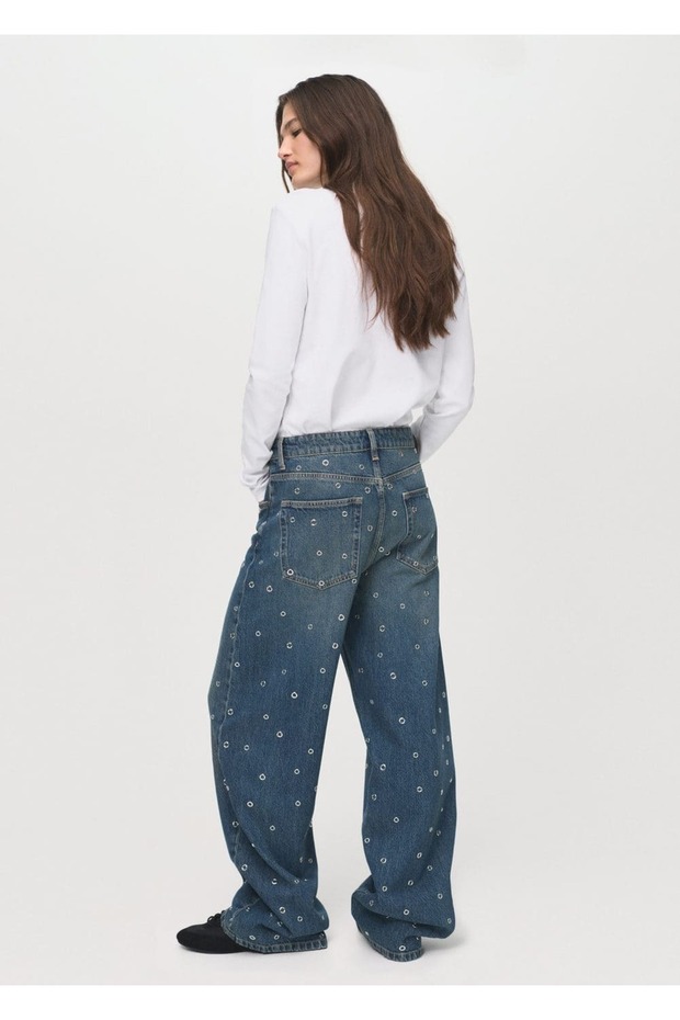 Delikli balon jean - 4