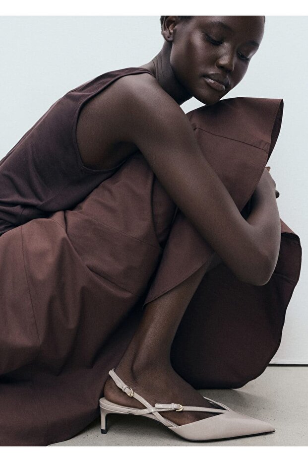 Bantlı kitten topuklu ayakkabı - 2