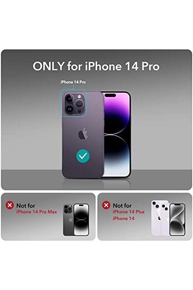 جراب مغناطيسي غير لامع لهاتف iPhone 14 Pro | شفاف - 4