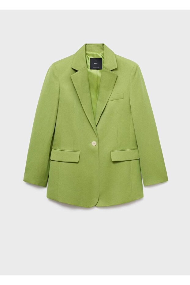 Keten karışımlı blazer ceket - 3