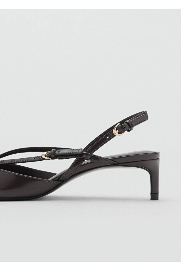 Bantlı kitten topuklu ayakkabı - 3