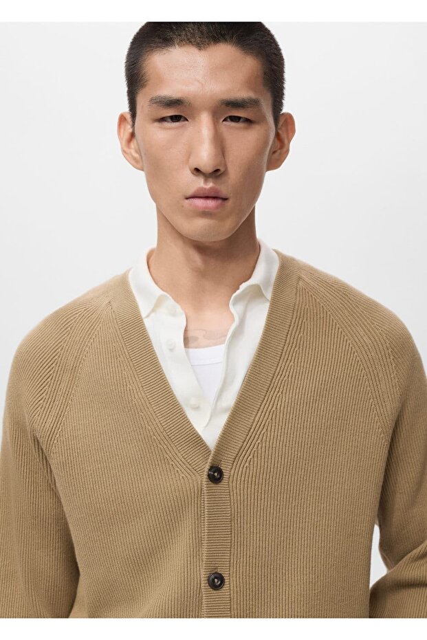 Ribana triko düğmeli hırka - 8