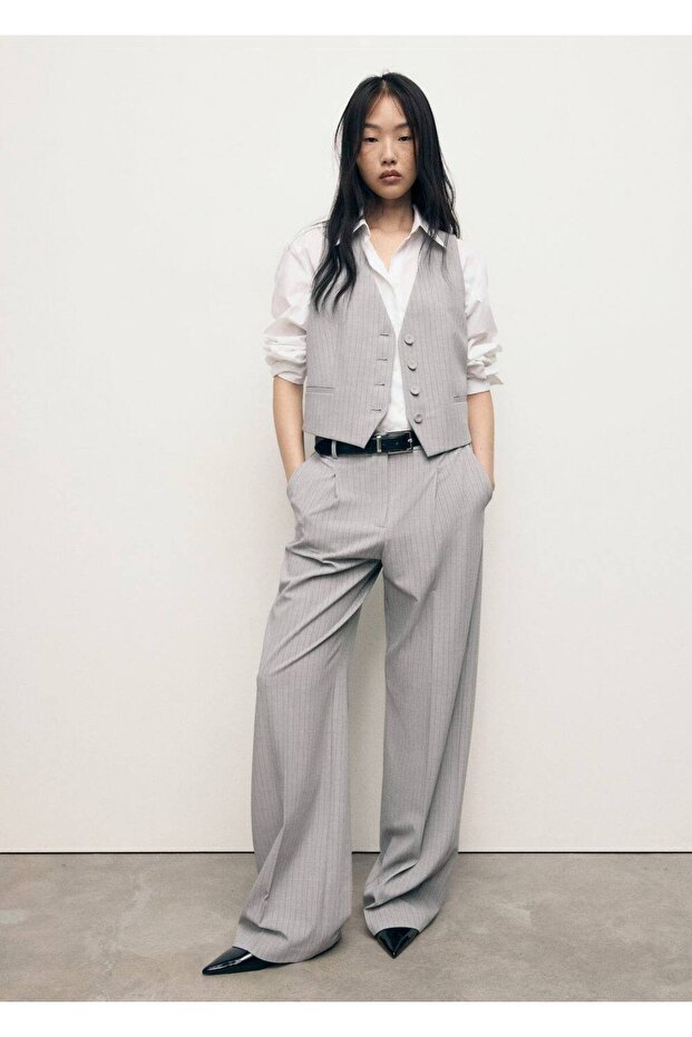 İnce çizgili yelek - 2