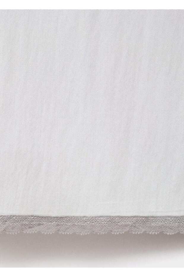 Dantel detaylı askılı gecelik - 5