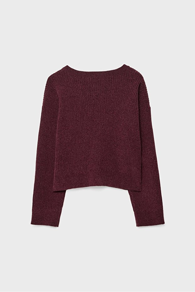 Düğmeli Triko Ceket - 6