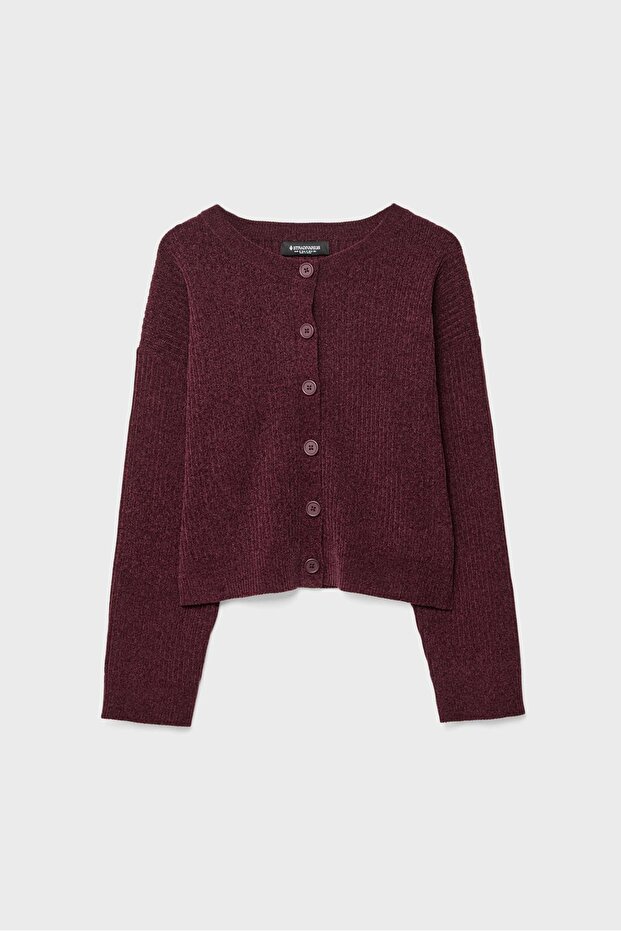 Düğmeli Triko Ceket - 5