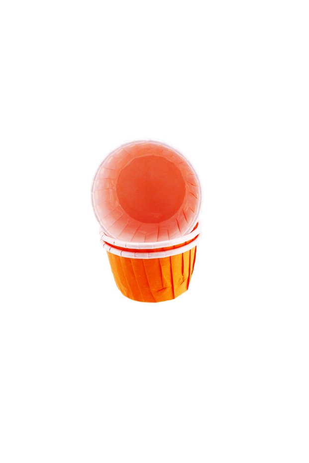 Cupcake Mold Small Size Solid Color 44X35 mm (100 Pieces) Orange