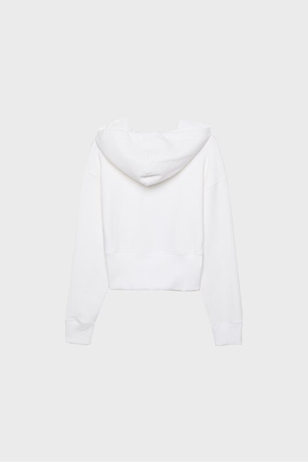 Fermuarlı kapüşonlu sweatshirt - 7