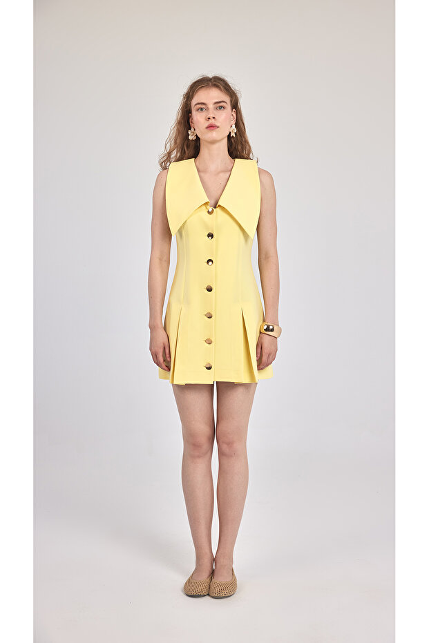 SELENA - Düğmeli Mini Elbise - 4