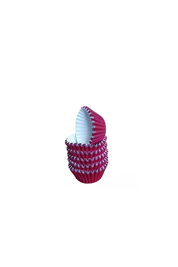 Metallic Foil Cupcake Mold Muffin Pet Capsule No:1 (150 Pieces) Fuchsia