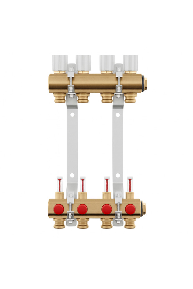 R553KY064 distributor-collector set, 4 circuits, mounting brackets, flow meters - 1