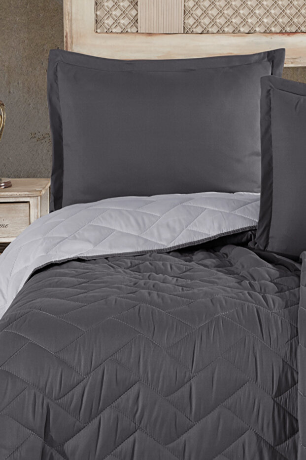 Microfiber Çift Kişilik Yatak Örtüsü Seti - 3
