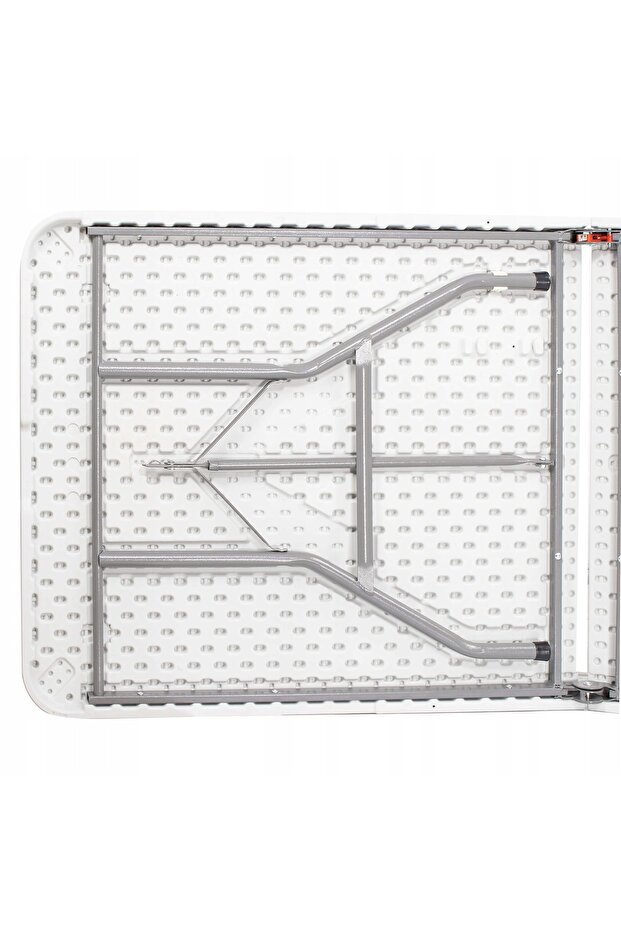 Multifunctional rectangular folding table, 240x75x74 cm, white - 6