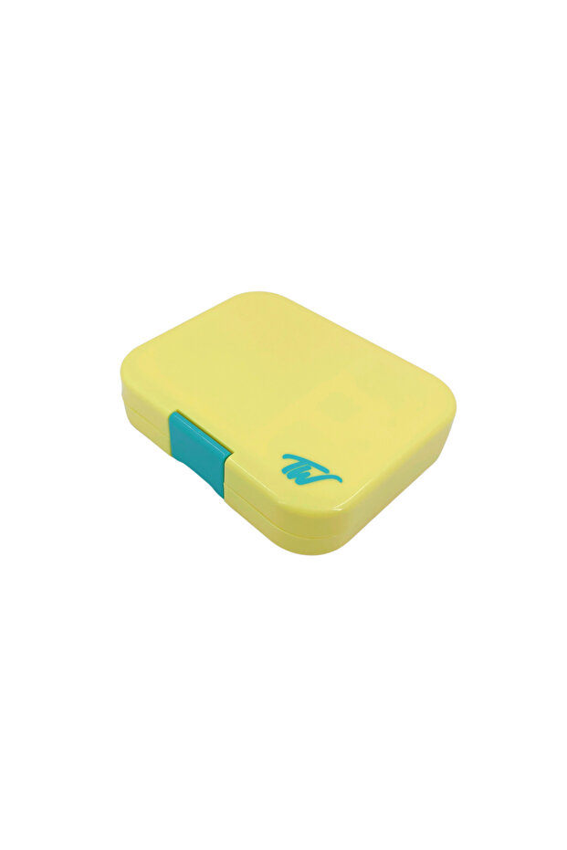 Yellow four-compartment lunch box - 3