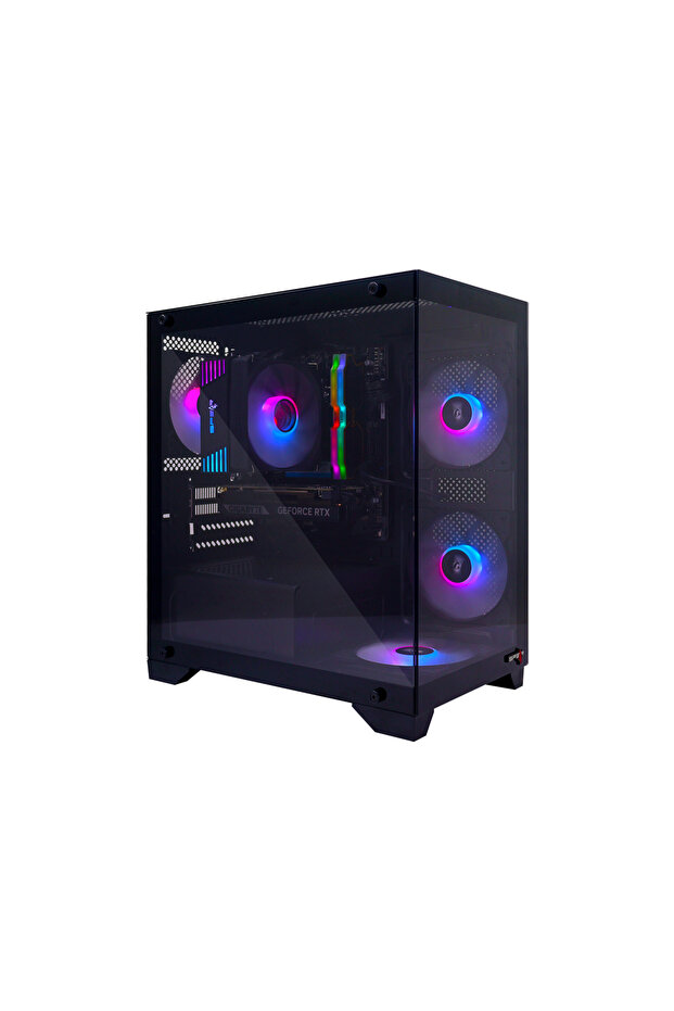 معالج ألعاب i5-14400F، بطاقة رسومات RTX 5050 سعة 8 جيجابايت، ذاكرة DDR5 سعة 16 جيجابايت، قرص SSD سعة 1 تيرابايت، 600 واط، مروحة ARGB رباعية، نظام تشغيل Windows 11 Pro - 2