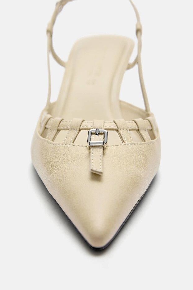 Bant detaylı topuklu ayakkabı - 2