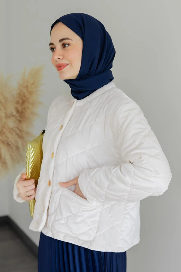 Kadife Kapitone Mont - 3