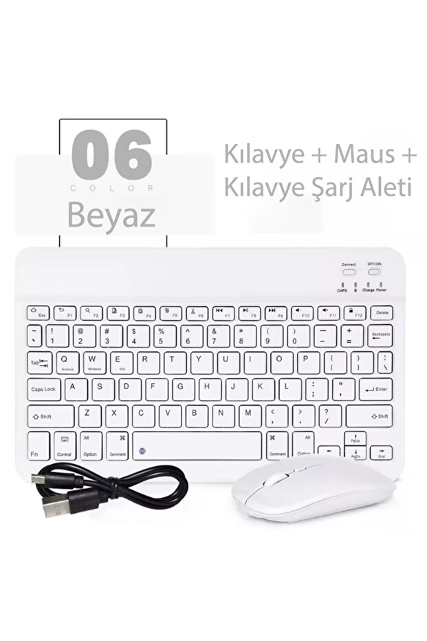 Xiaomi Poco Pad 12 İnç Uyumlu Standlı Kılıf Ve Dokunmatik Kalem Ve Klavye ve Mouse - 5