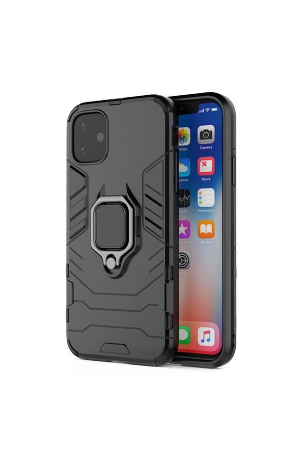 Husa APPLE iPhone 12 Ring Armor (Negru)