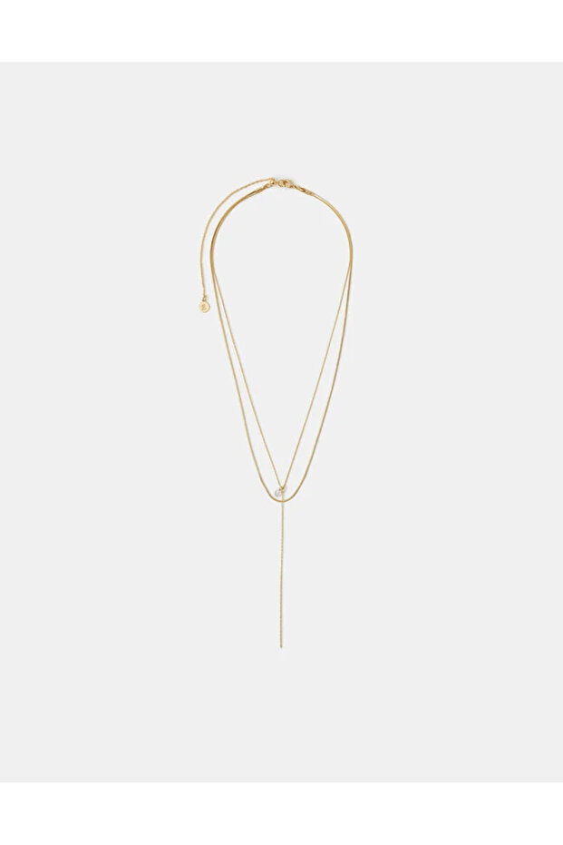 Z PEAR SPARKLE Y CHAIN Gold - 2