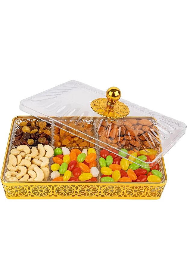 Snack Serving 6 Pcs Bowl, Lid with Storage Tray | Fruit Storage Trays, Dried Fruit Containe