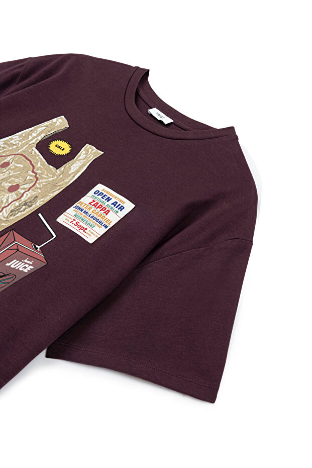 GÖRSEL BASKILI PATCH'Lİ T-SHIRT - 4