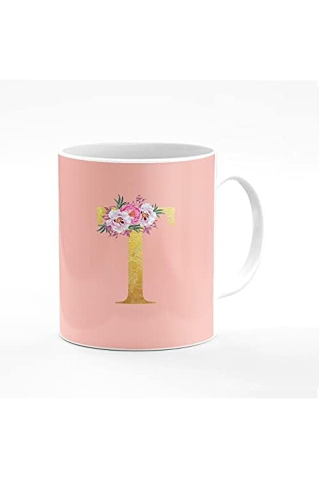 Designer Printed Coffee Mug 11oz Ceramic Personalised Gift Mugs Cup - Custom Monogram Init