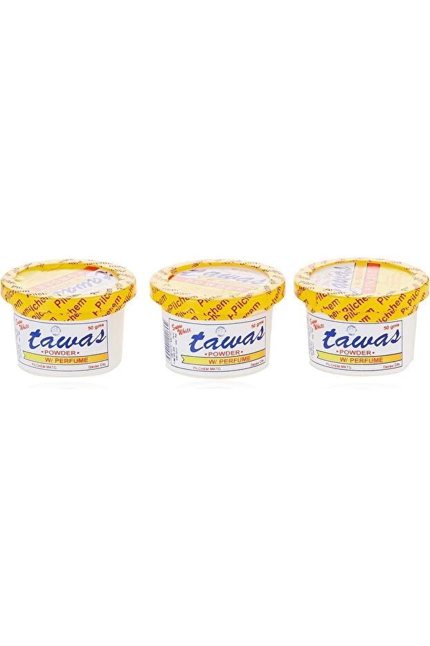 Tawas Powder w/Perfume 50g x 3Pcs